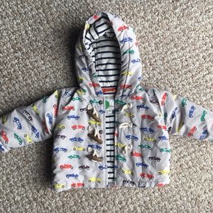 Baby Boden Race Car Water-Resistant Coat, 3-6 mos